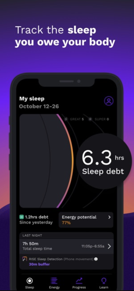 Rise Science Sleep Tracker App