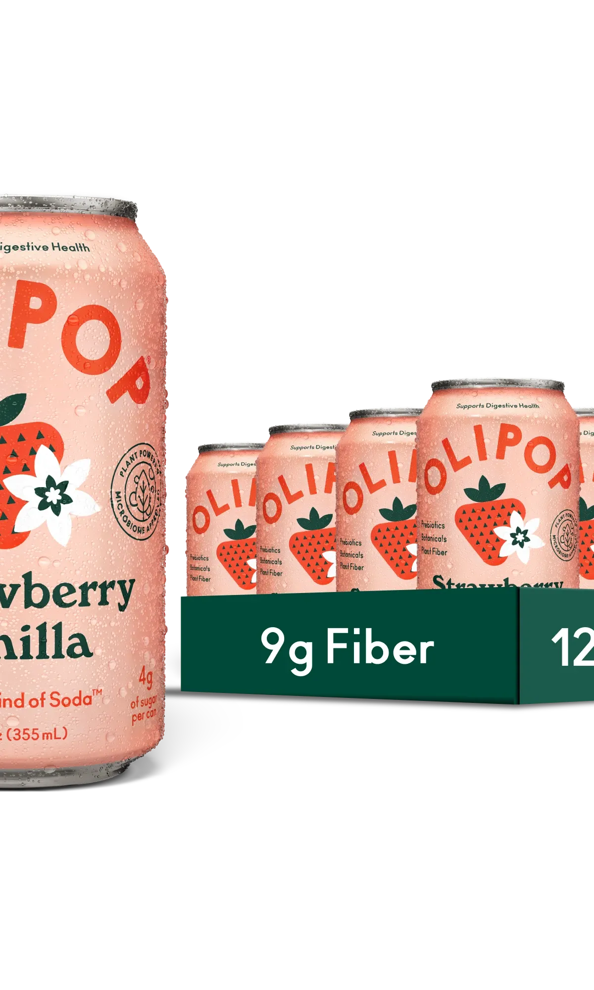 Olipop Olipop Prebiotic Soda (12-pack) - Strawberry Vanilla