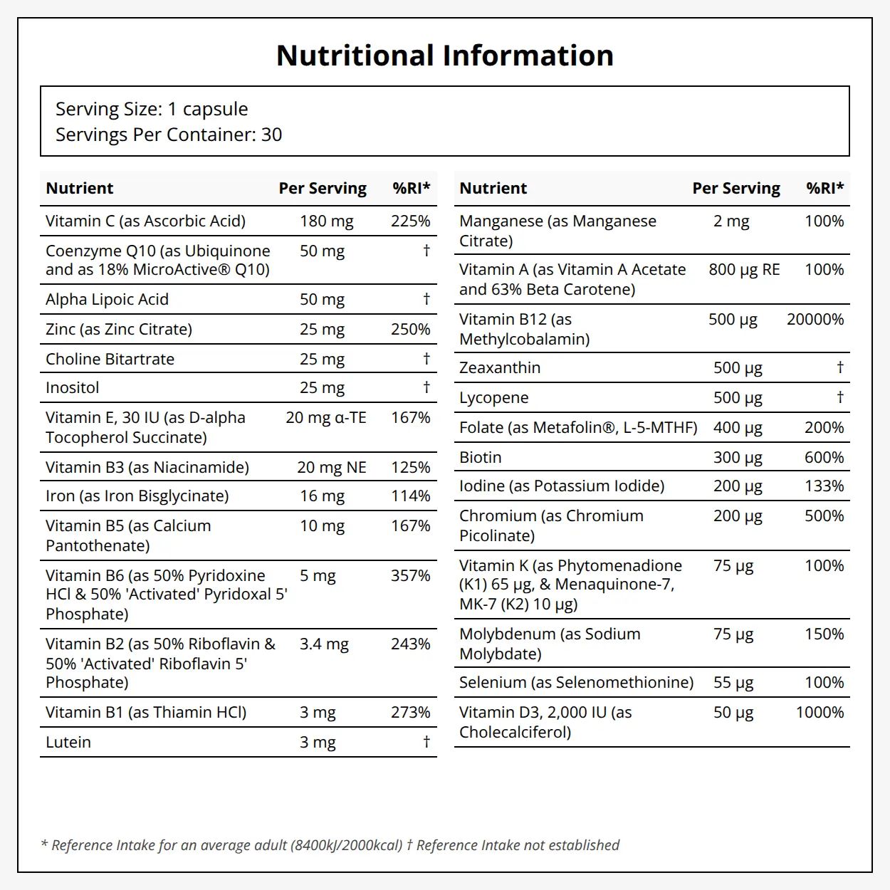 Pure Encapsulations O.N.E Multivitamin with Iron, image 2