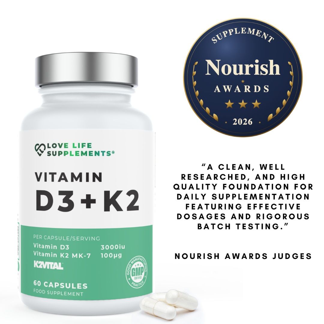 LOVE LIFE Supplements Vitamin D3 + K2 (K2Vital), image 2