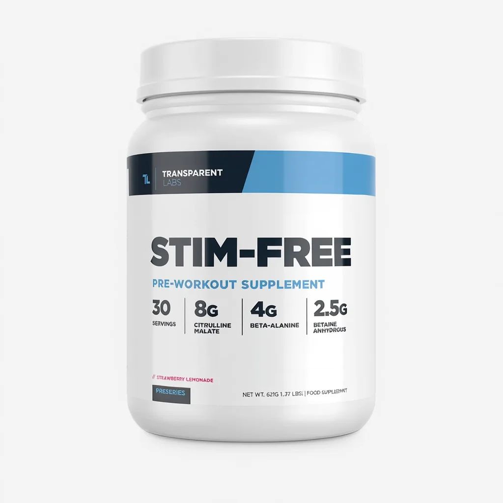 Transparent LABS Stim Free Pre Workout Supplement - Strawberry Lemonade