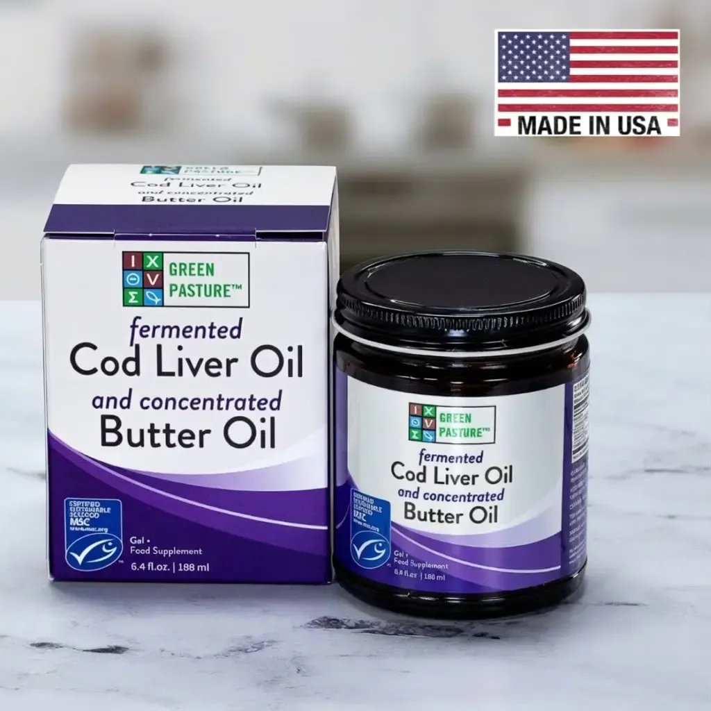 Green Pasture Fermented Cod Liver Oil and Concentrated Butter Oil (Gel)