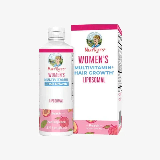 Maryruth's Womens Multivitamin + Lustriva Hair Growth Liposomal - Peach
