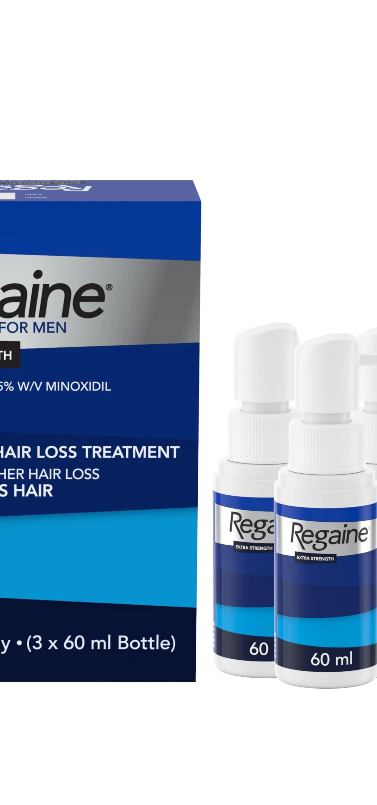 Regaine Regaine for Men 5% Minoxidil Extra Strength Scalp Solution for Hair Regrowth (3x 60ml)