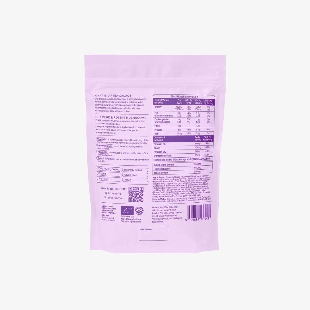 Dirtea Cacao Functional Mushroom Blend, image 2