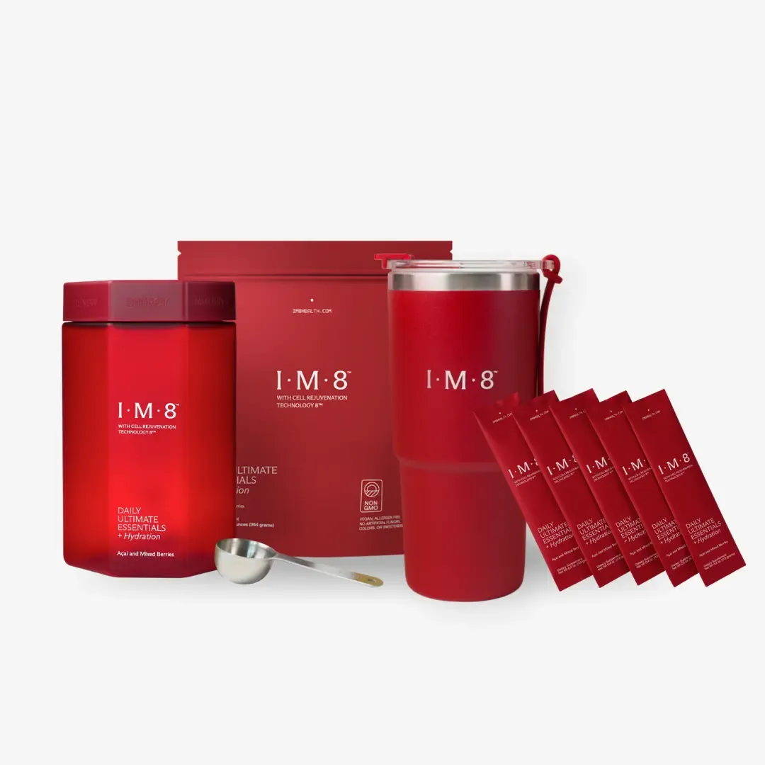 Im8 Daily Ultimate Essentials: All-in-One Supplement - VIP Starter Kit (Jar + Scoop + Shaker + 30-day Pouch)