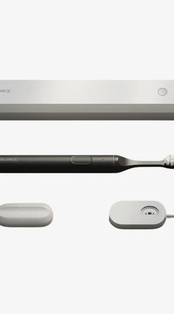SURI Sonic Electric Toothbrush + UV Cleaning Case — Midnight Black