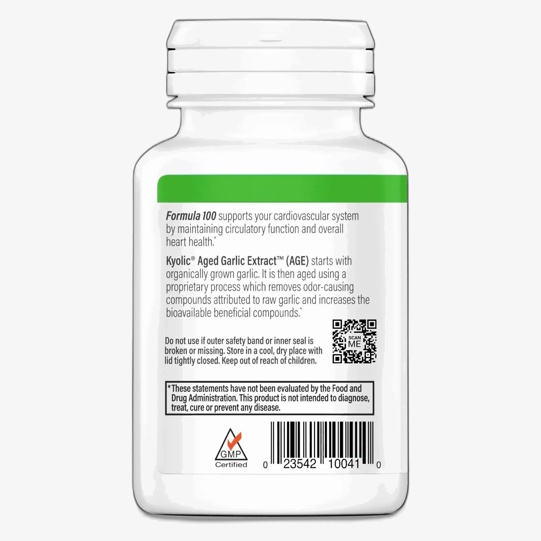 Kyolic Cardiovascular Health (Aged Garlic Extract) Formula 100 – 100 Capsules, image 2