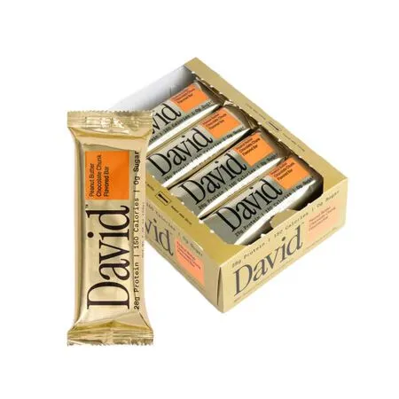 David Protein Bar 12 Bars | 28g Protein | 150 Calories | Low in fat | Protein Bar