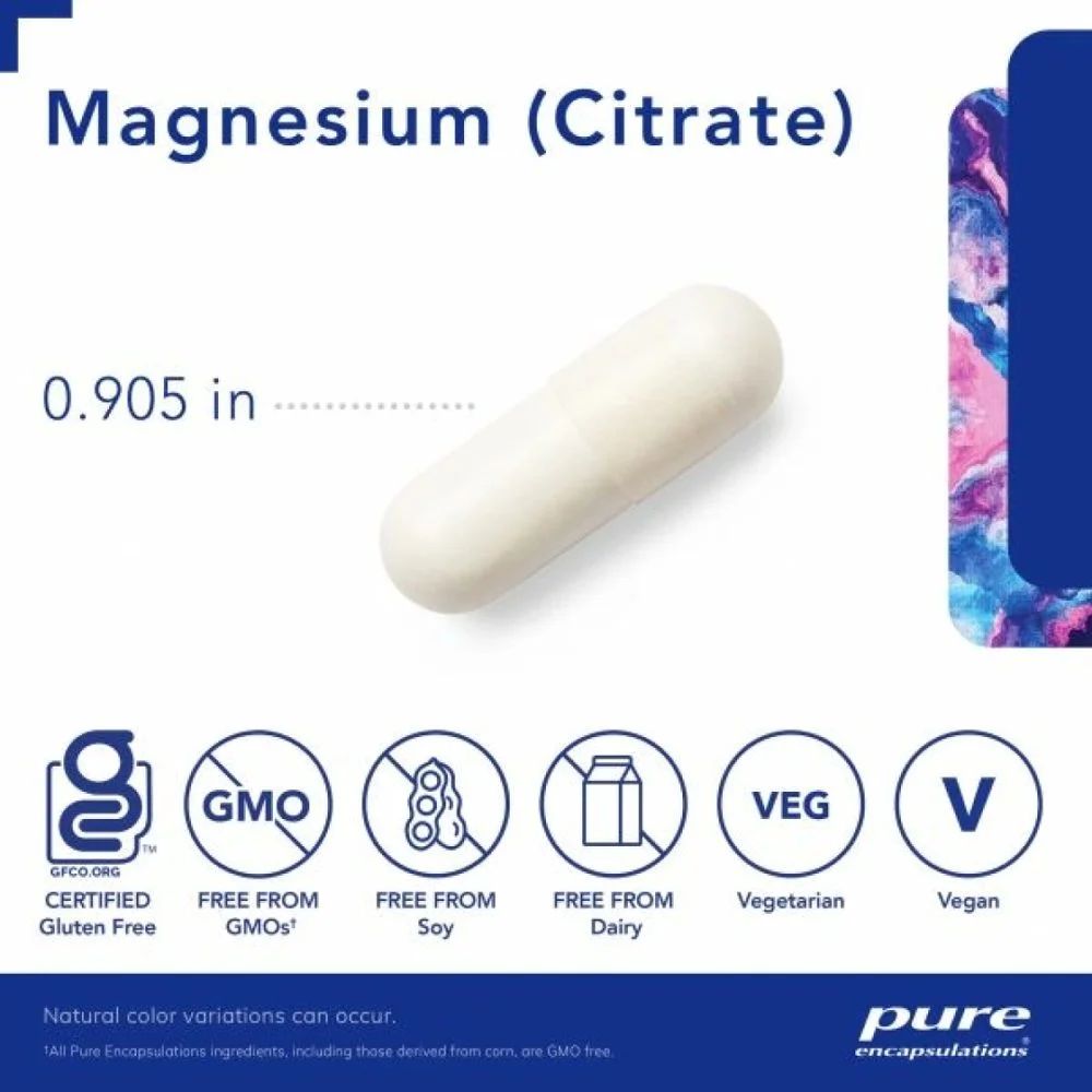 Pure Encapsulations Magnesium (Citrate) 180 Capsules, image 2