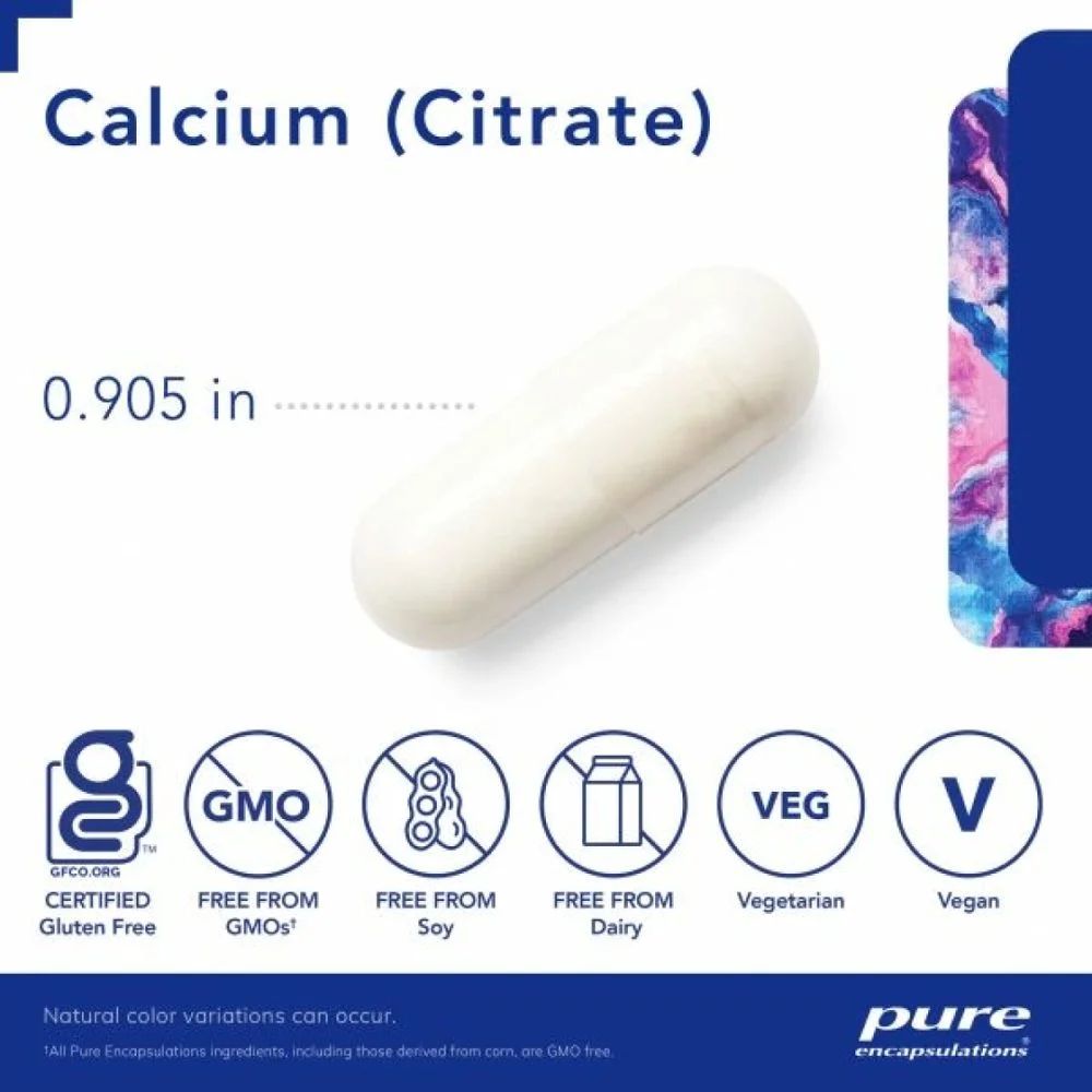 Pure Encapsulations Calcium (Citrate) 180 Capsules, image 2