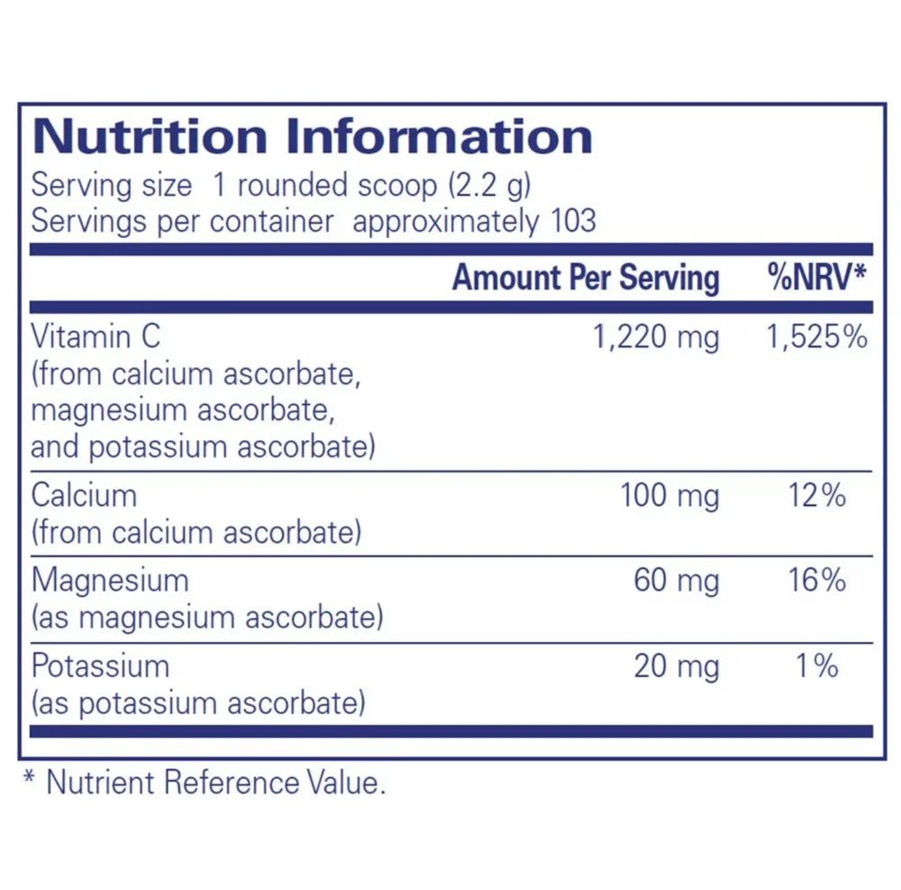 Pure Encapsulations Buffered Ascorbic Acid Vitamin C Powder (227g), image 2
