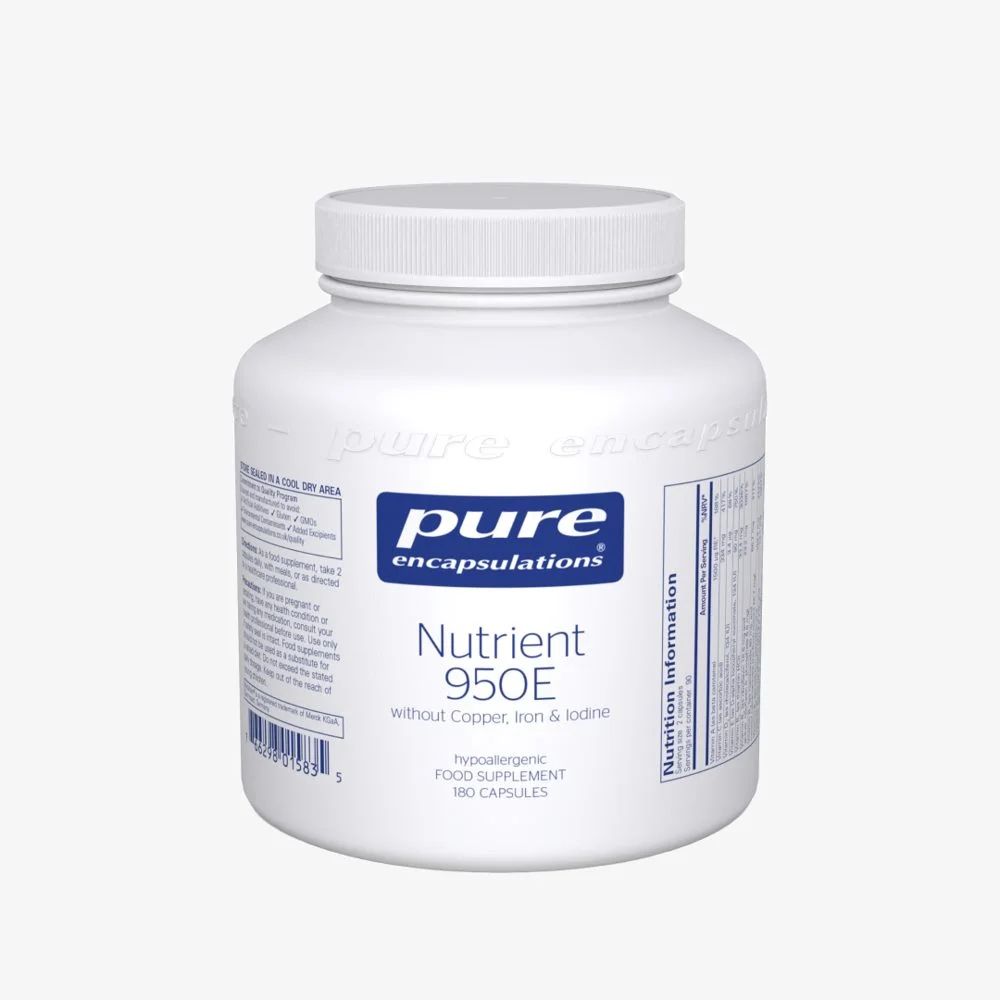 Pure Encapsulations Nutrient 950E without Copper, Iron and Iodine (180 Capsules)