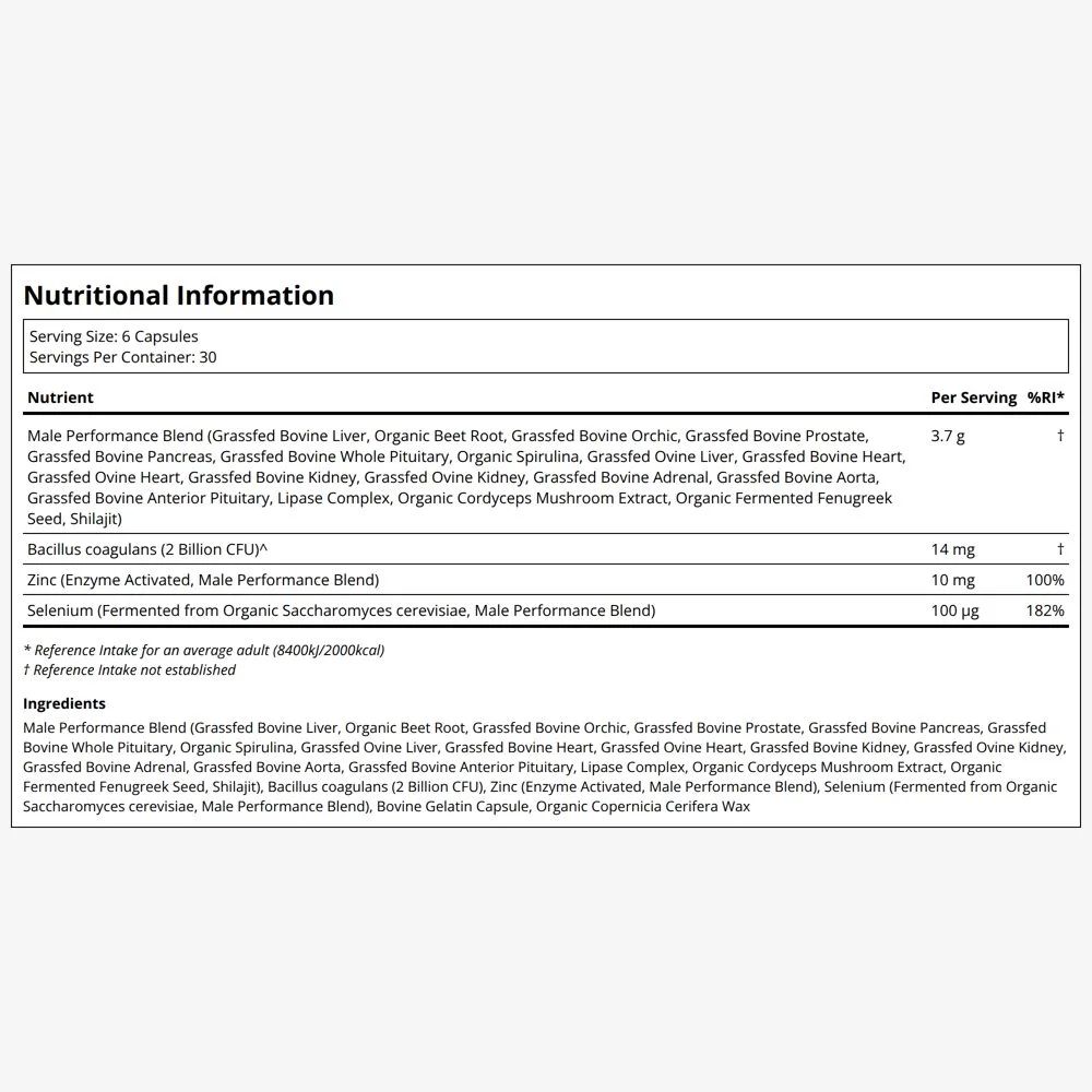 Ancient Nutrition Ancient Glandulars Male Performance (180 Capsules), image 2