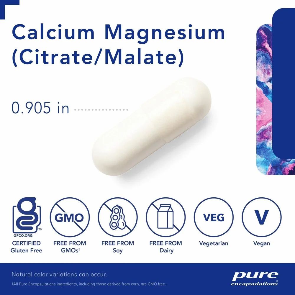 Pure Encapsulations Calcium Magnesium Citrate/Malate (180 Capsules), image 2