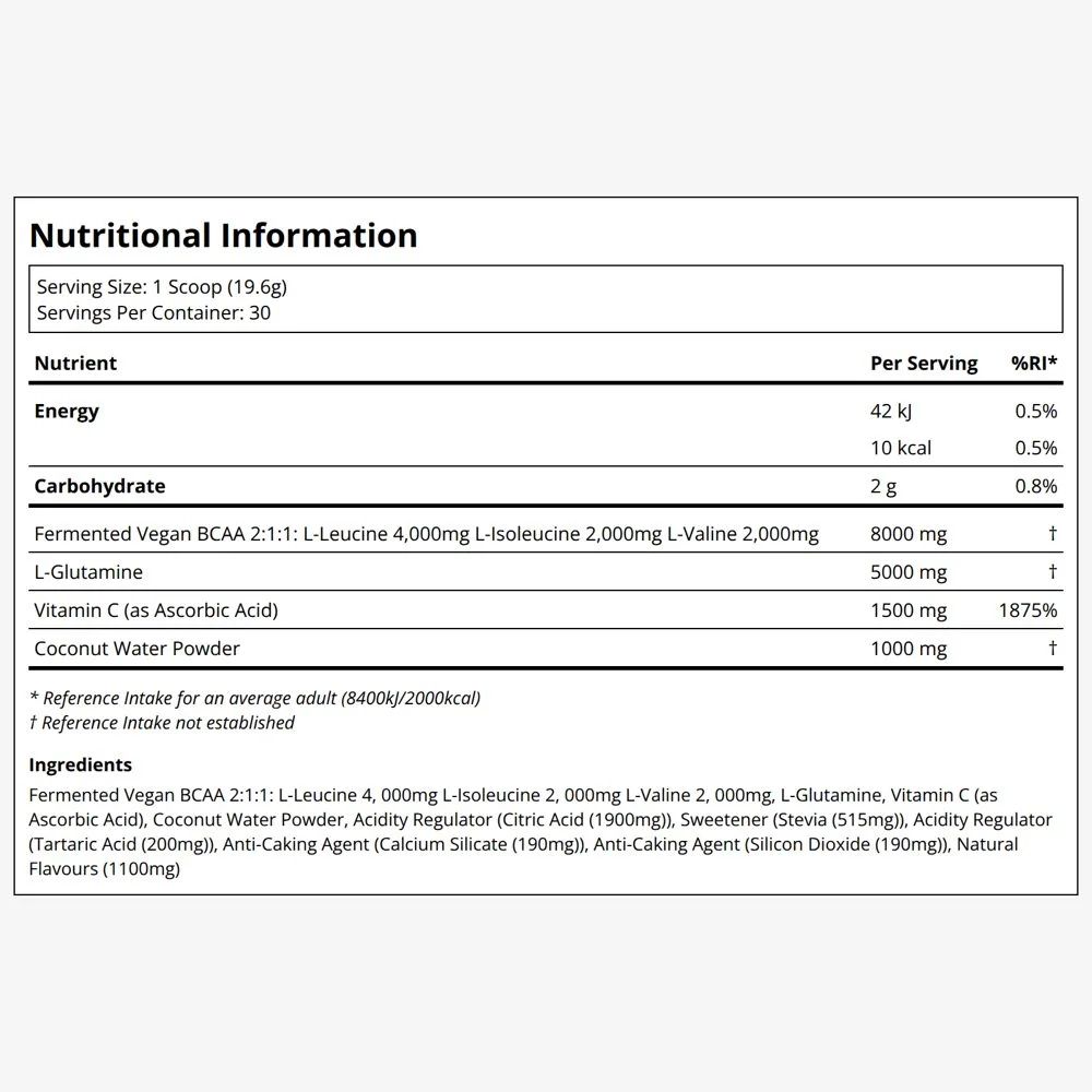Transparent Labs BCAA Glutamine Sour Green Apple (30 Servings), image 2