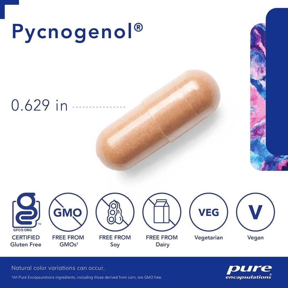 Pure Encapsulations Pycnogenol 100mg (30 Capsules), image 2