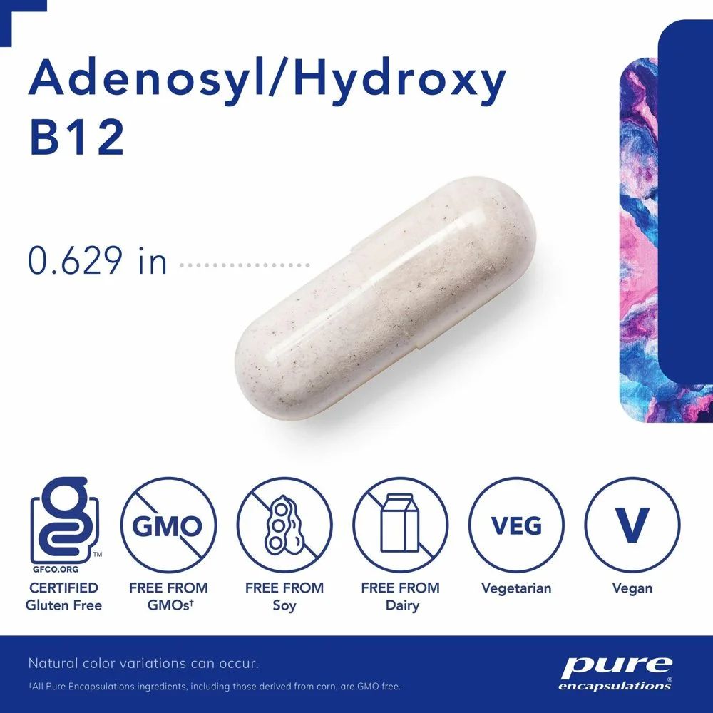 Pure Encapsulations Adenosyl/Hydroxy B12 (90 Capsules), image 2