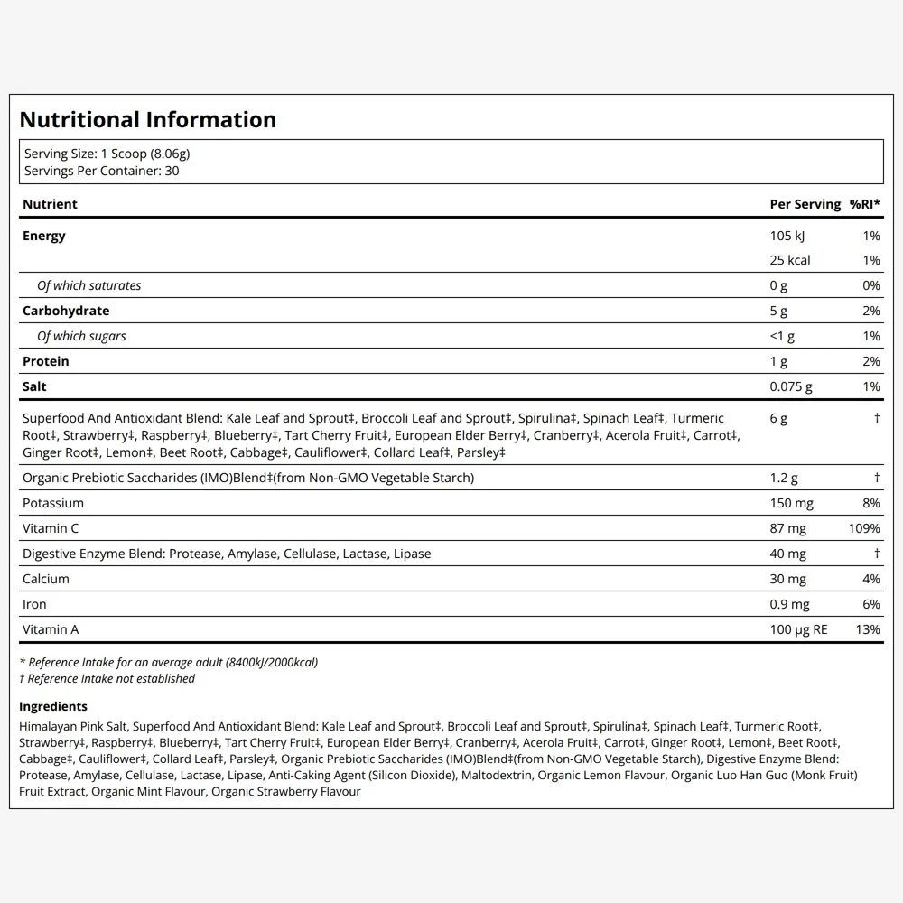 Paleovalley Supergreens Strawberry Lemonade (30 Servings), image 2