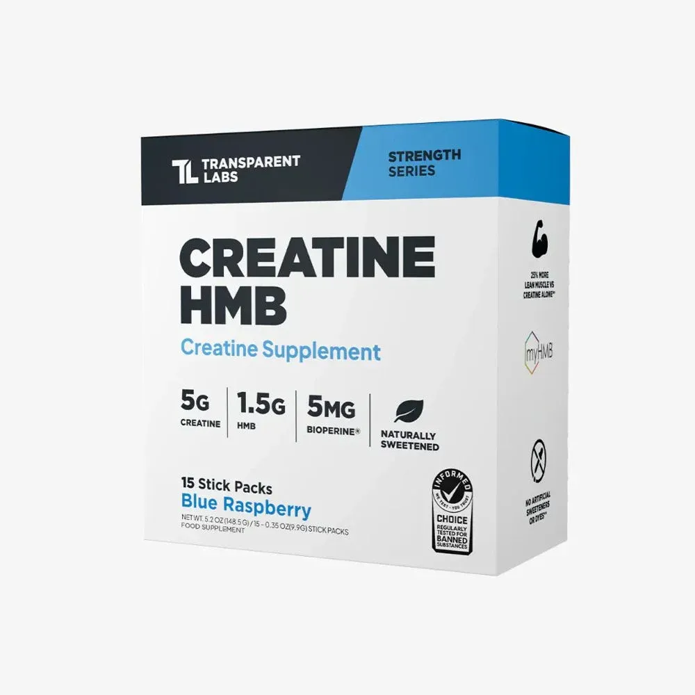 Transparent Labs Creatine HMB - Blue Raspberry (60 Servings)