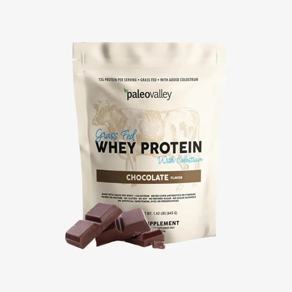 Paleovalley 100% Grass Fed Whey Protein with Colostrum - Chocolate (30 Servings)