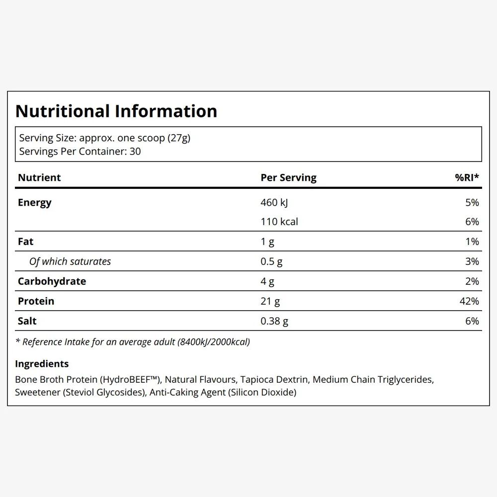 Designs For Health Grass-Fed Beef Protein Vanilla (810g), image 2