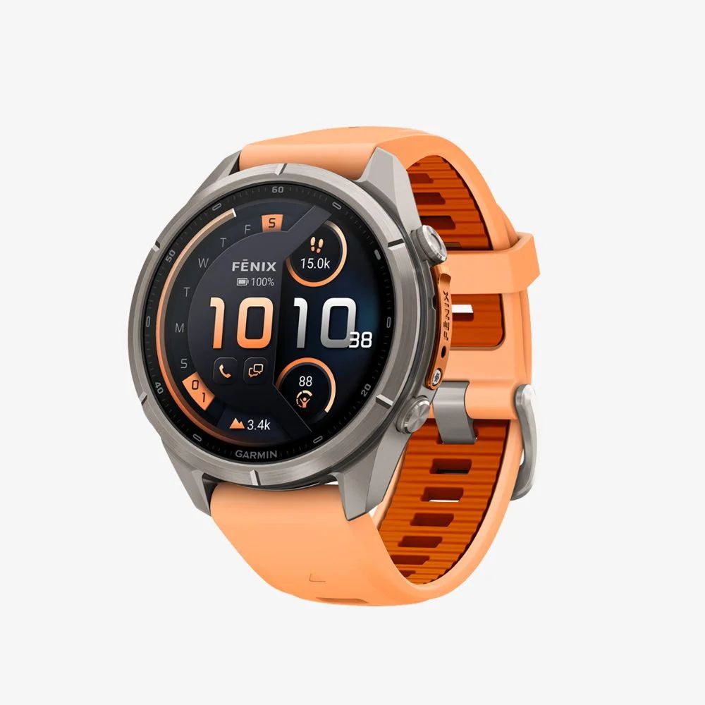 Garmin fenix 9 Pro inReach 51mm Titanium with Autumn Orange/Spark Orange Band, image 2