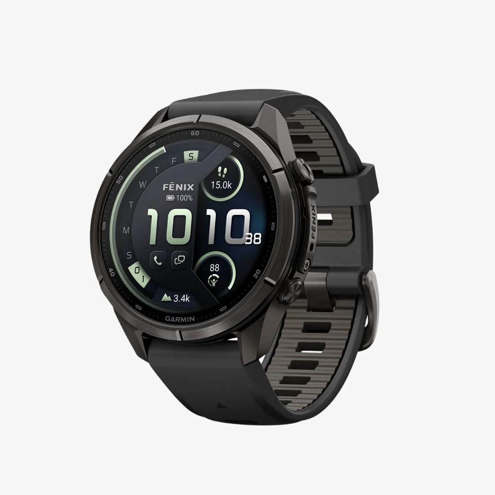Garmin fenix 9 Pro inReach 43mm Carbon Grey DLC Titanium with Black/Pebble Grey Band