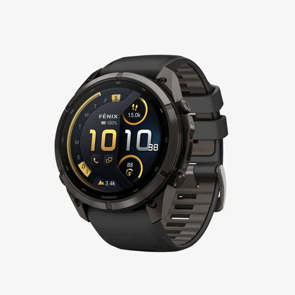 Garmin fenix 9 Pro inReach 51mm Carbon Grey DLC Titanium with Black/Pebble Grey Band