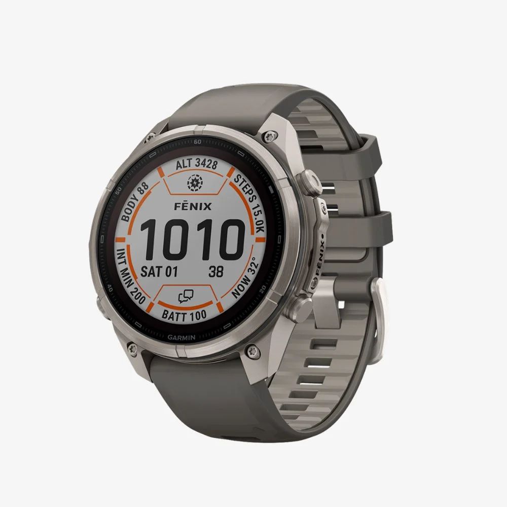 Garmin fenix 9 Pro inReach Solar 47mm Titanium with Pebble Grey/Silver Grey Band