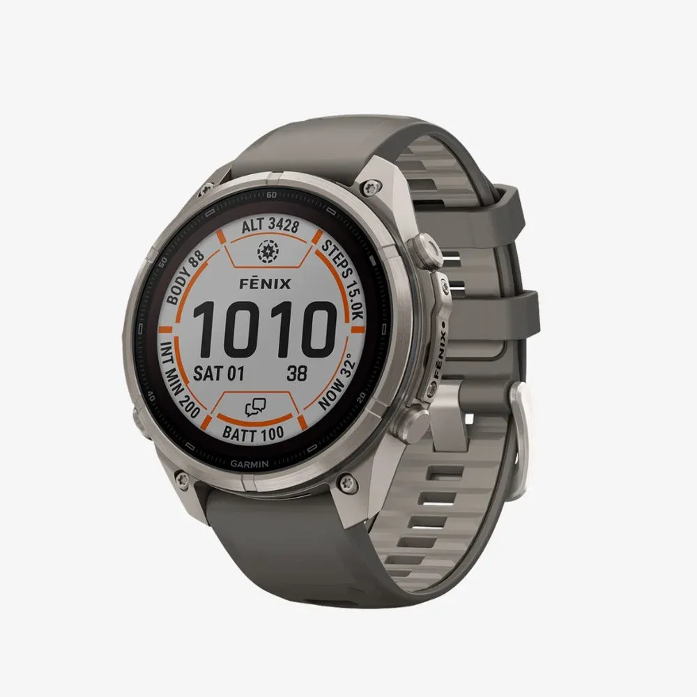 Garmin fenix 9 Pro inReach Solar 47mm Titanium with Pebble Grey/Silver Grey Band