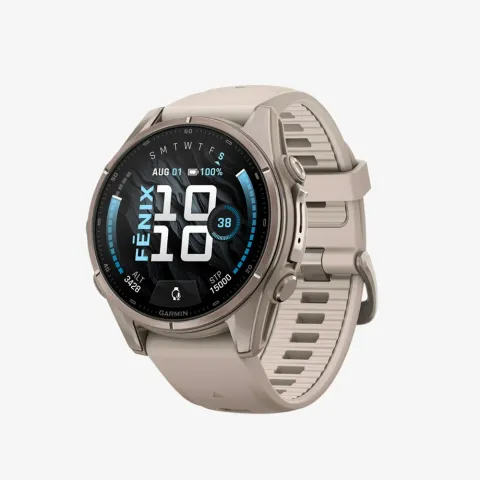 Garmin fenix 9 43mm Titanium with Fog Grey Band