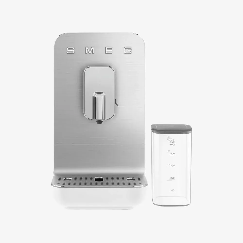 SMEG Bean to Cup Coffee Machine with Automatic Milk Frothing, Matte White