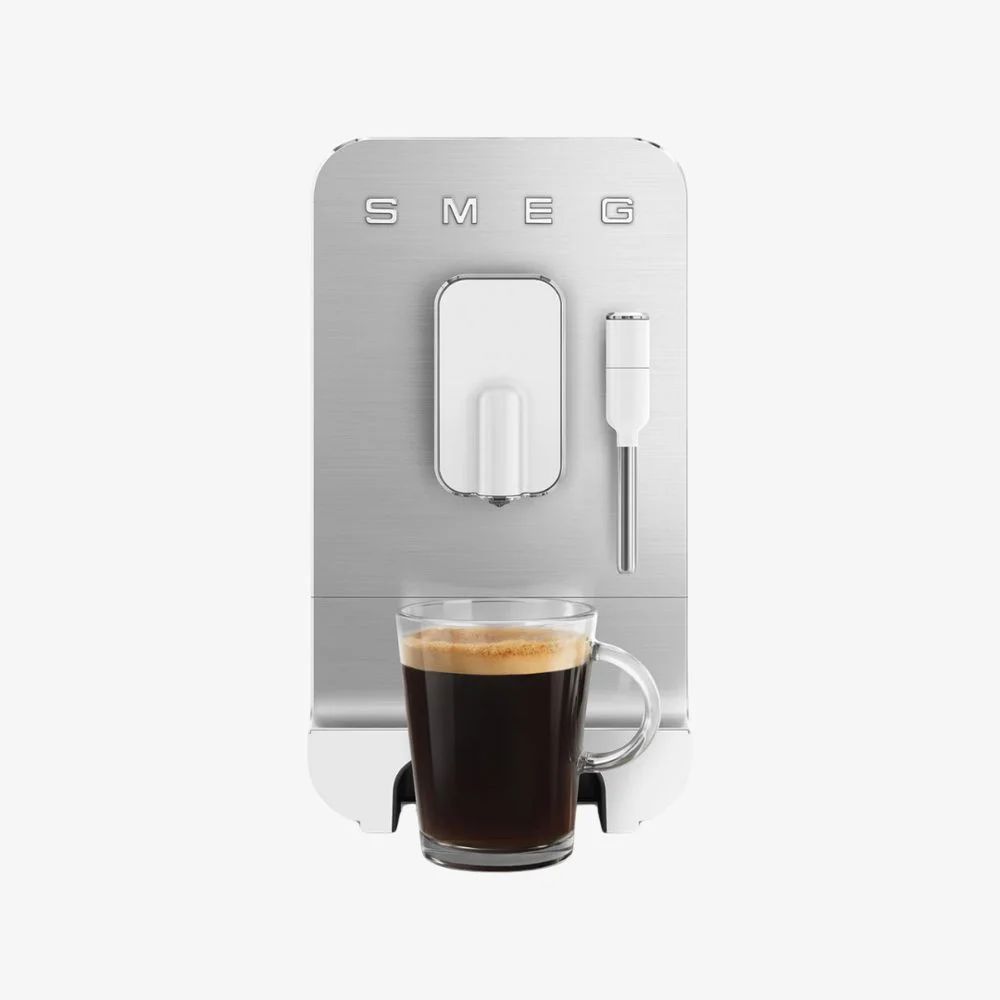 SMEG Bean to Cup Coffee Machine, Matte White, image 2