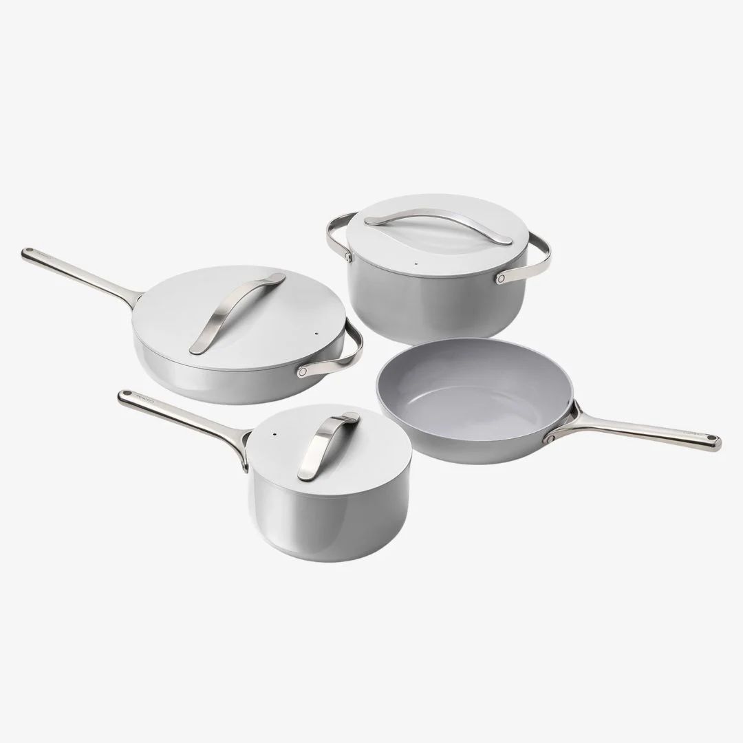Caraway Ceramic Non-Stick Cookware Set, Gray
