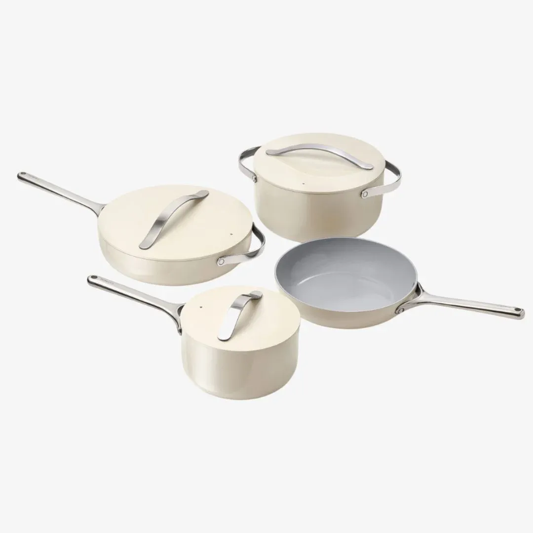 Caraway Ceramic Non-Stick Cookware Set, Cream