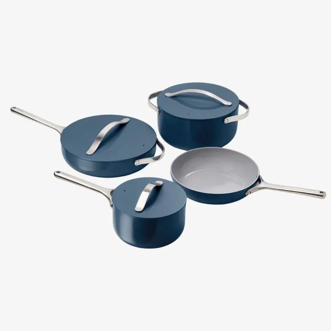 Caraway Ceramic Non-Stick Cookware Set, Navy