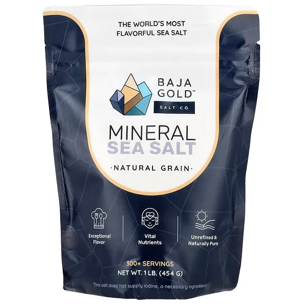 Baja Gold Salt Co. Mineral Sea Salt - Natural Grain Crystals