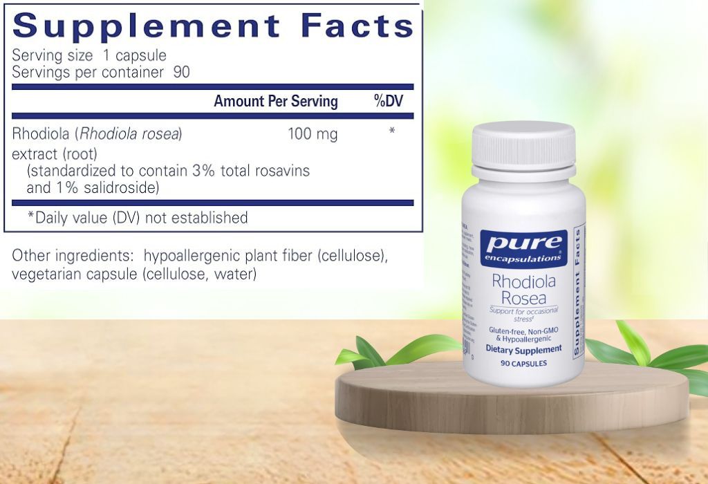 PURE Encapsulations Rhodiola Rosea, image 2