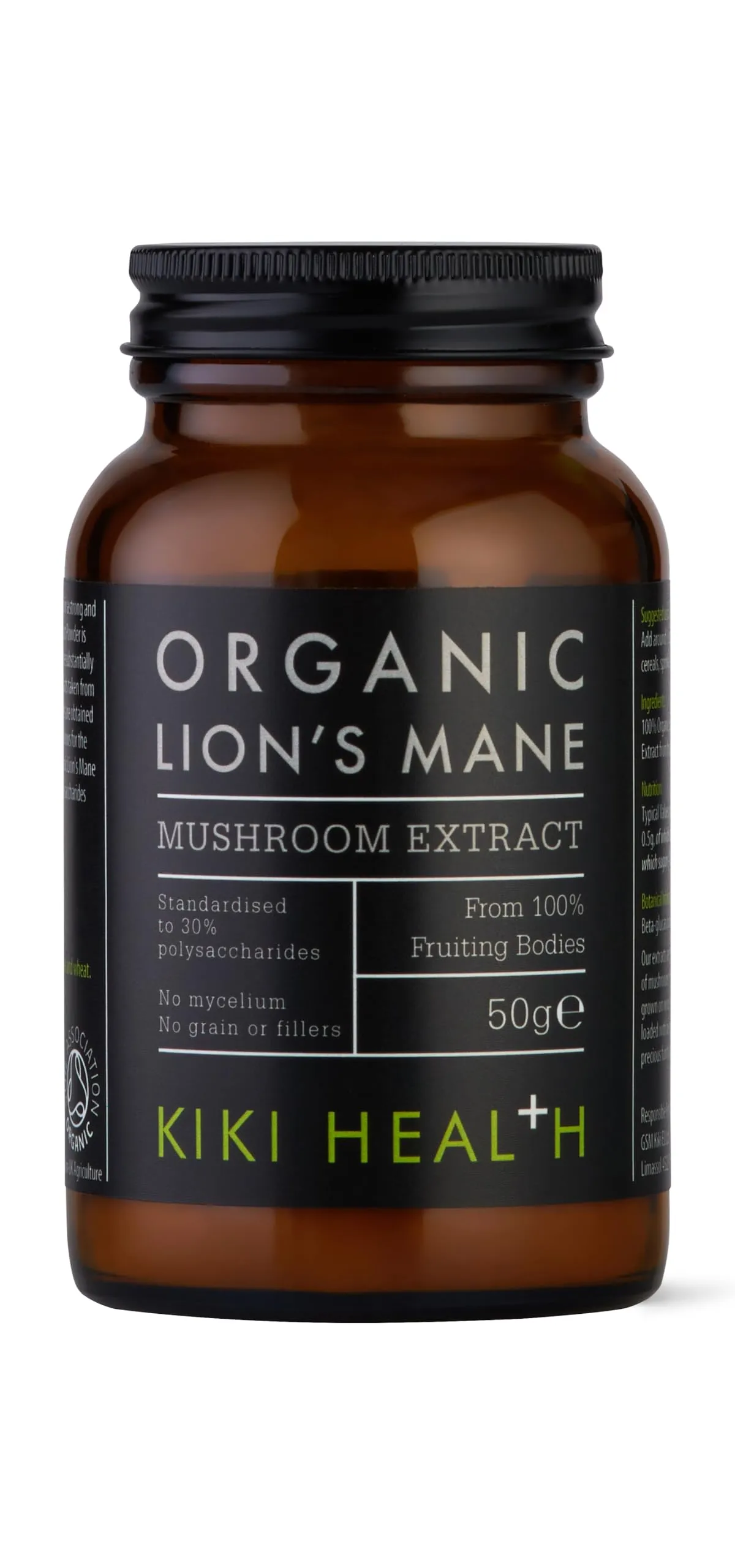 Kiki Health Organic Lion's Mane Mushroom Extract Powder